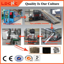 Scrap/Waste/Used Tyre Shredder Recycling Machine with Rubber Powder Production Line